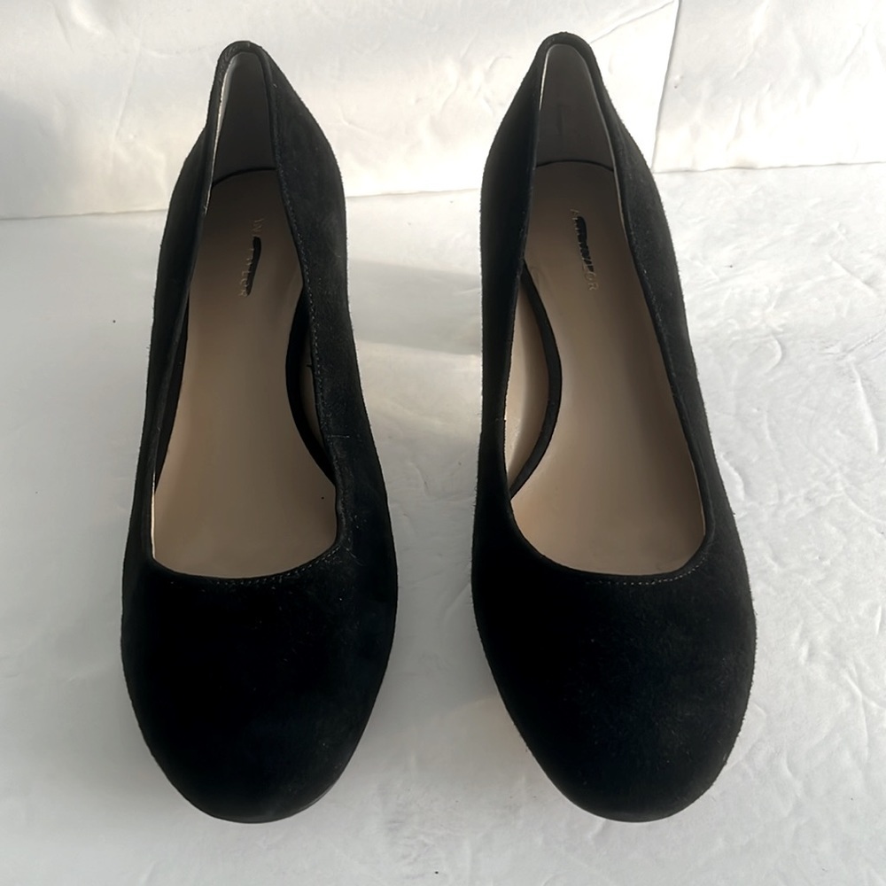 ANN TAYLOR $138 Women’s Lorene Suede Block Heel Pumps Size 6.5 New - Picture 3 of 6